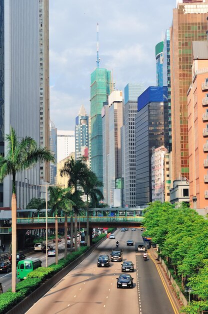 Uitzicht op straat in Hongkong