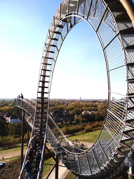 Foto uitzicht op trappen tegen de lucht