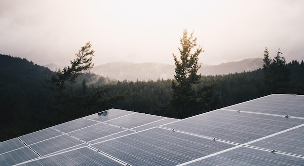 Uitzicht op zonnepanelen