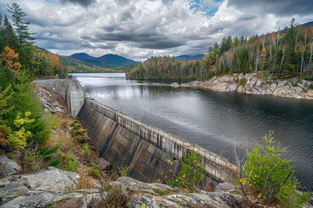 Uitzicht over de Marcy Dam in de Adirondacks New York State USA