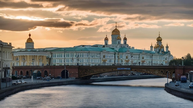 Uitzicht over Sint-Petersburg in de ochtend