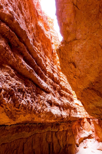 Uitzicht tussen rocky mountains in Bryce Canyon National Park, Utah USA