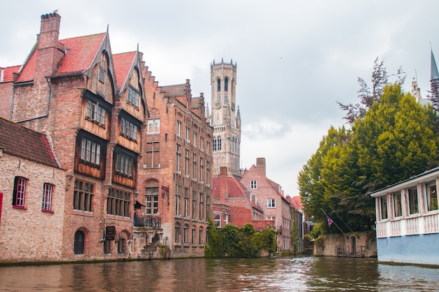 Uitzicht vanaf Brugge, Vlaanderen.