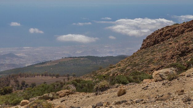 Uitzicht vanaf de Guajara in het zuiden van Tenerife.