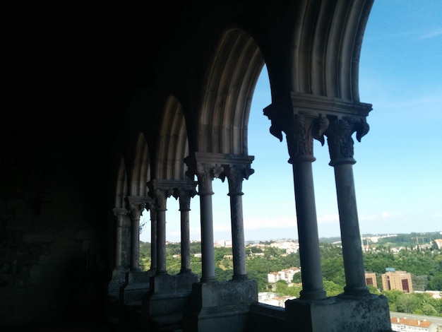 Uitzicht vanaf een middeleeuws kasteel