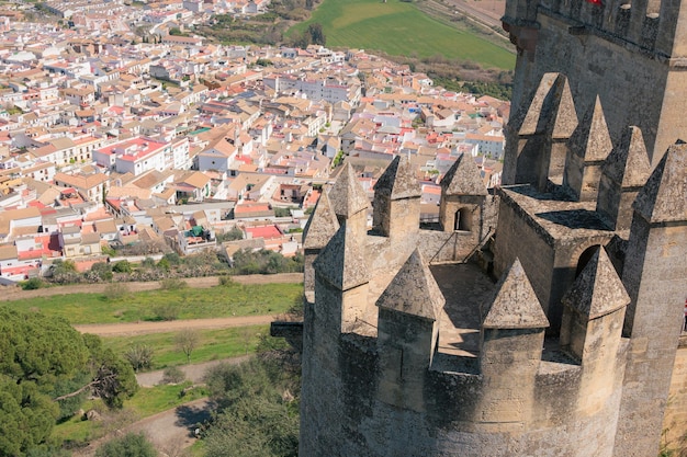 Uitzicht vanaf het kasteel van Almodovar del Rio Andalusië Spanje