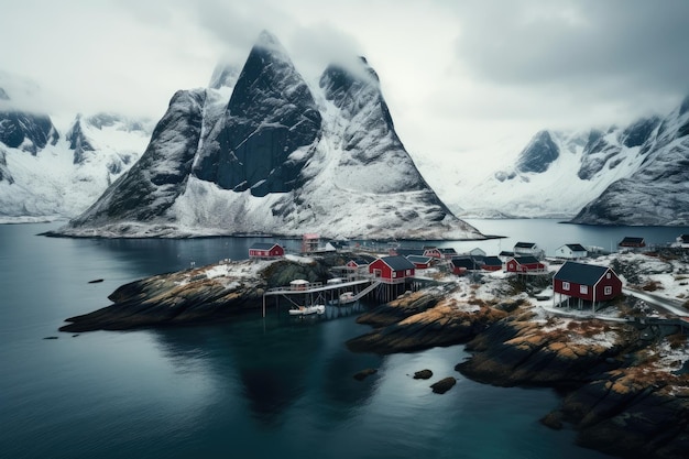 Uitzichten van de Lofoten-eilanden in Noorwegen