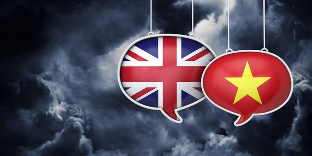 Uk and vietnam brexit negotiation talks d rednering