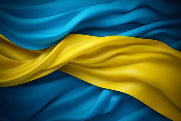 Photo ukraine blue and yellow bicolor flag illustration suitable for banner or background