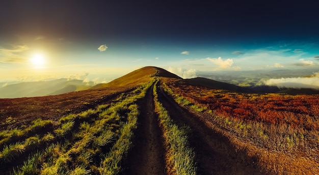 Ukraine. Carpathians. Sunrise