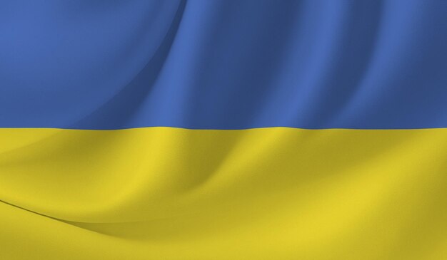 Photo ukraine flag illustration with wavy effect