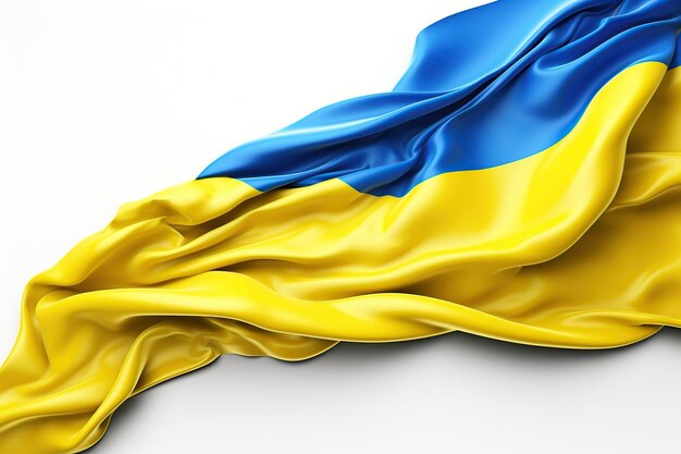 Ukraine flag isolated on white background