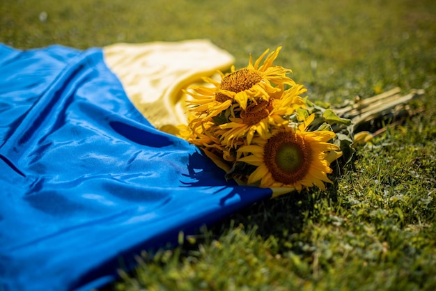 Ukraine Flag and Sunflowers A Symbol of Hope for Peace