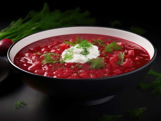 Ukrainian beet root soup borscht