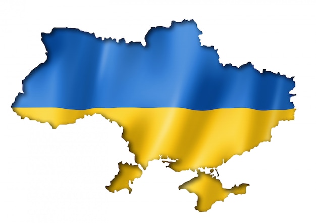 Premium Photo  Ukrainian flag map