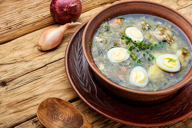 Ukrainian green borsch