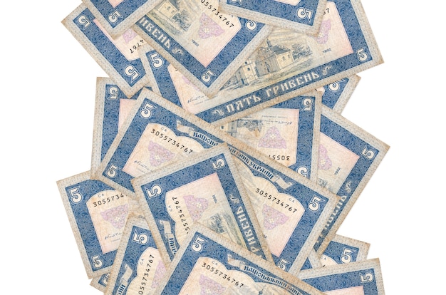 Ukrainian hryvnias bills on a light background