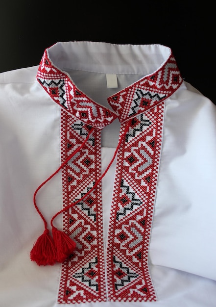 Ukrainian national embroidery vyshyvanka White traditional ukrainian clothing with embroidery