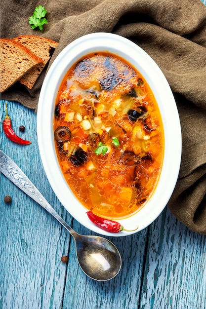 Photo ukrainian national soup