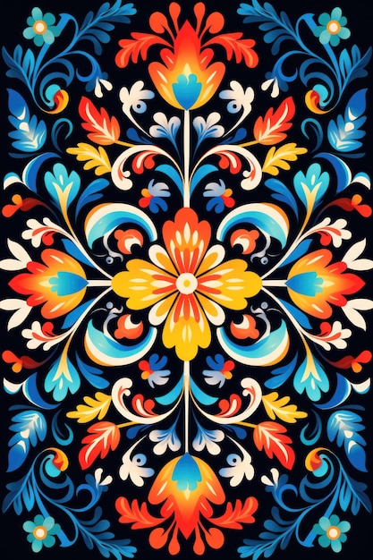 Ukrainian ornament in national colors folklore patterns