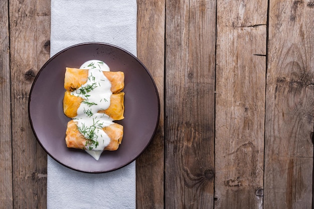 Ukrainian traditional dish of national cuisine holubtsi