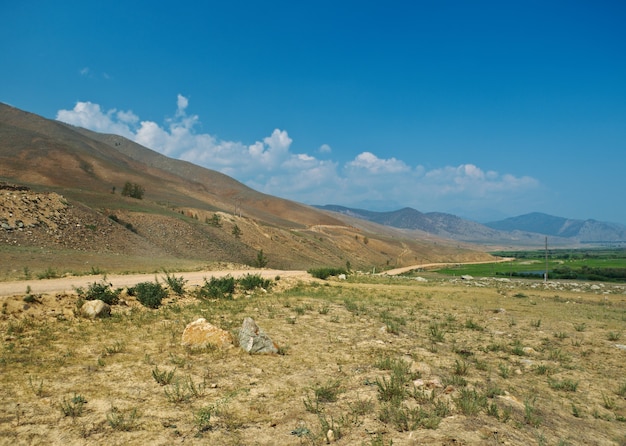 Photo ulan-ude route kurumkan, barguzin valley,buryatia, russia.