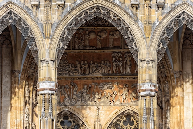 Ulm Minster or Cathedral of Ulm city closeup Germany