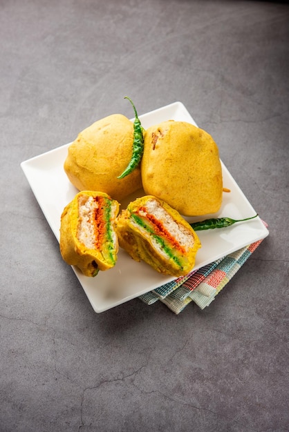 Ulta vada pav is made with a spicy potato stuffed bun called\
pav inside vada inside out wada pao