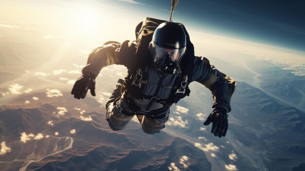 Photo ultimate airborne precision a navy seal's breathtaking freefall parachute jump