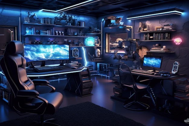 Premium AI Image | Ultimate gaming computer desktop setup