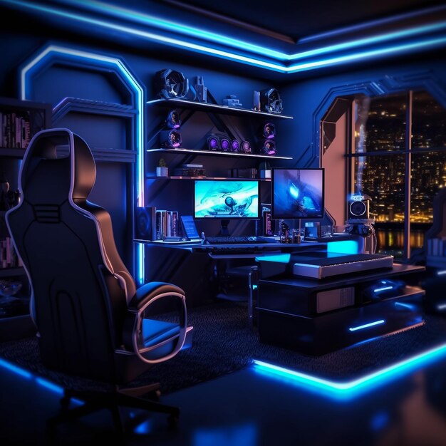 Premium AI Image | Ultimate gaming computer desktop setup