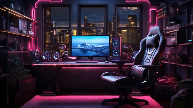 Premium AI Image | Ultimate gaming computer desktop setup