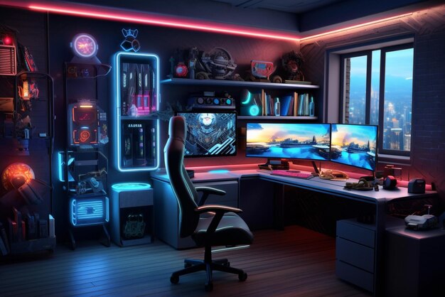 Premium AI Image | Ultimate gaming computer setup