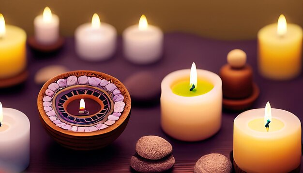 Ultimate Relaxation Serene Spa Scene with Candles Soothing Music and SelfCare Bliss