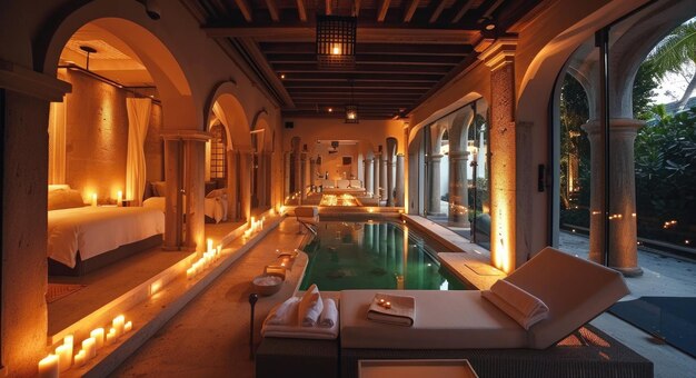 Photo ultimate spa retreat indulge in luxury at your private villa paradise