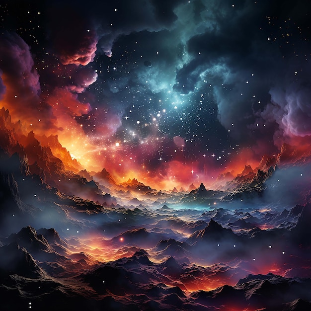 ultra detailed nebula abstract wallpaper 10 generate by AI