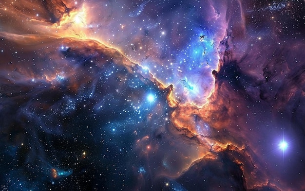 Photo ultra detailed nebula abstract wallpaper