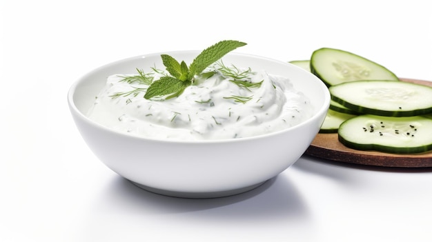 Photo ultra hd tzatziki image on white background