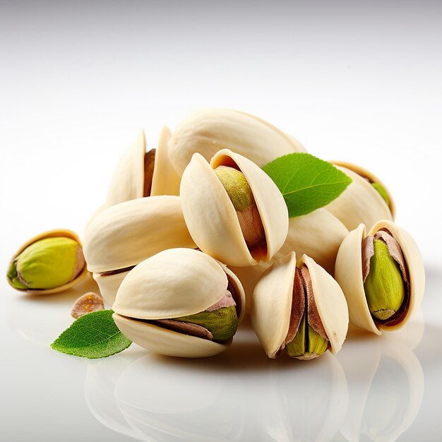 Photo ultra highquality pistachios on white background