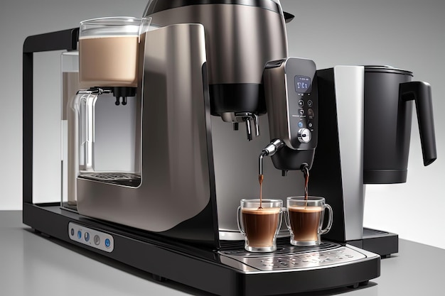 An Ultra modern Illustration of an Elaborately Designed Coffee Maker