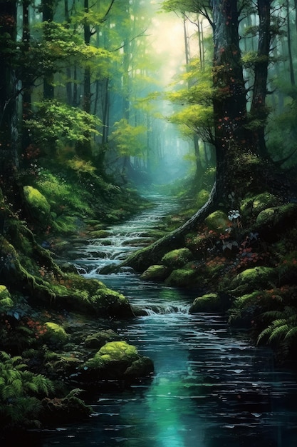 Ultra realistic forest wall art paintings