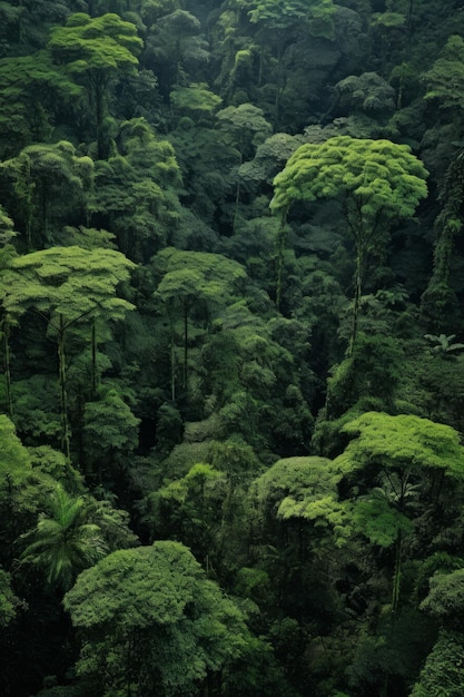 Foto foreste e alberi verdi ultra realistici