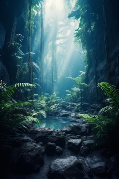 Ultra realistic jungle background