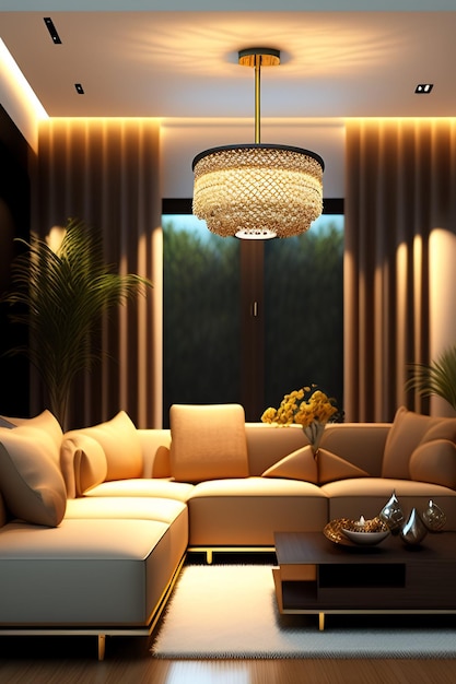 Ultra Realistic Modren room home interior design