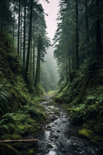 Ultra realistic photo of green forests