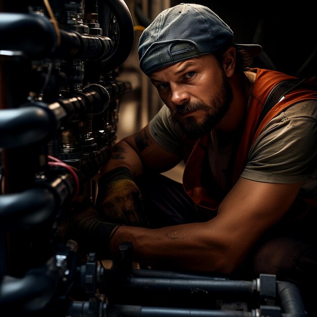 Photo ultra realistic pipefitter