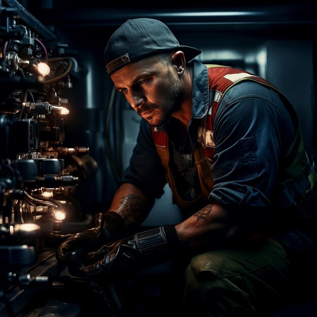 Photo ultra realistic pipefitter