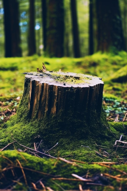 Ultra realistic a tree stump