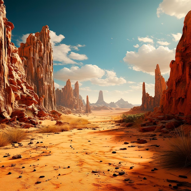 ultra realistisch beeld van de Pinnacles Desert