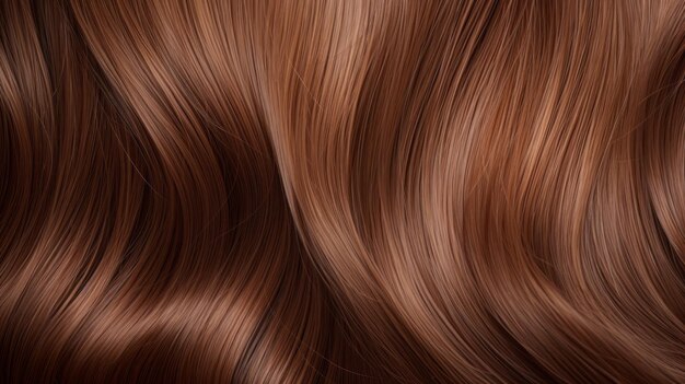 ultra shiny brunet hair swatch Generative AI